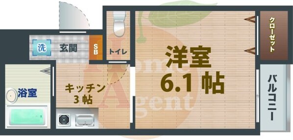 東高円寺駅 徒歩8分 3階の物件間取画像